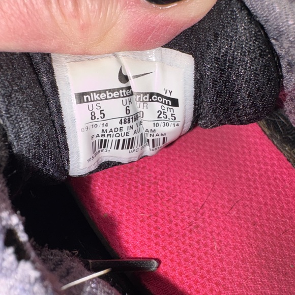 Nike Air Running Shoes Women’s 8.5 Black Gray Pink - Picture 9 of 9